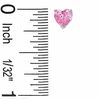 Heart-Shaped Cubic Zirconia Stud Earrings Set in Sterling Silver