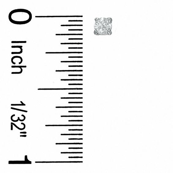 Child's 3mm Cubic Zirconia Stud Earrings Set in Sterling Silver