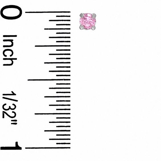 Child's 3mm Cubic Zirconia Stud Earrings Set in Sterling Silver
