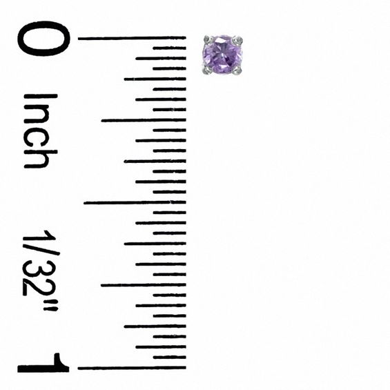 Child's 3mm Cubic Zirconia Stud Earrings Set in Sterling Silver