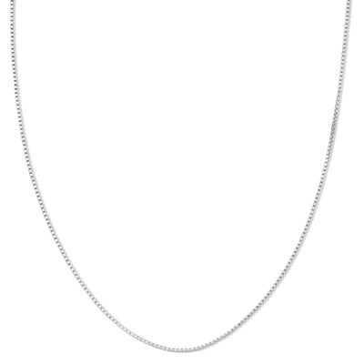 Made in Italy Child's 090 Gauge Box Chain Necklace in Solid Sterling Silver - 15"