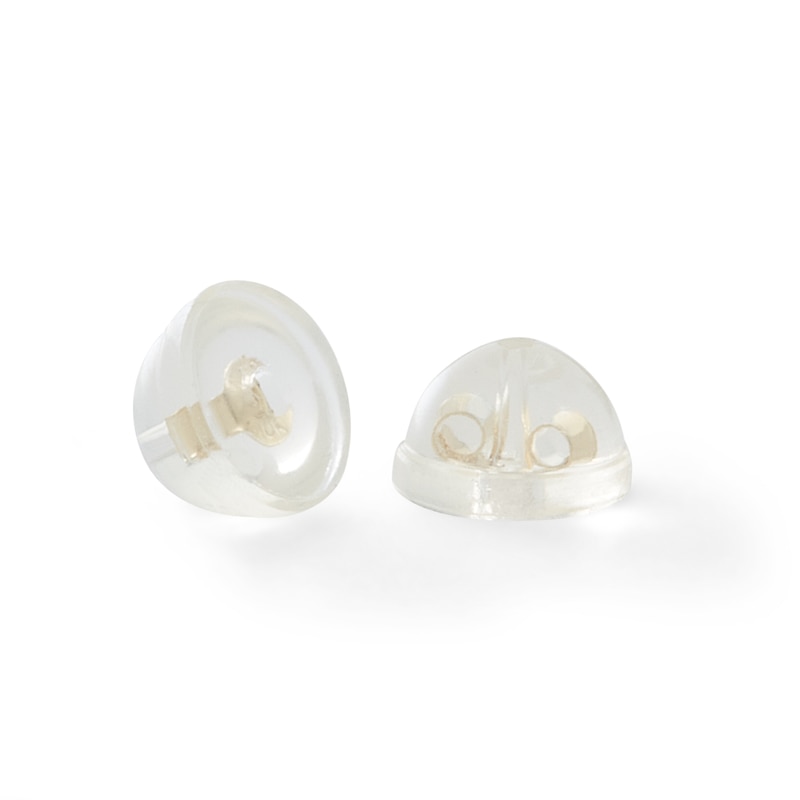 Main Image 2 of 4mm Square-Cut Cubic Zirconia Stud Earrings in 10K Gold
