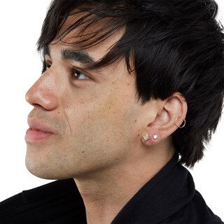 4mm Square-Cut Cubic Zirconia Stud Earrings in 10K Gold