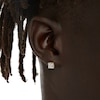 Thumbnail Image 4 of 10K Solid Gold Square-Cut CZ Studs