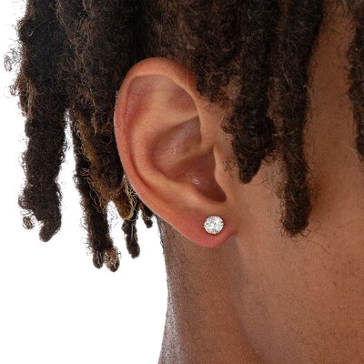 10K Solid Gold 6mm CZ Solitaire Studs