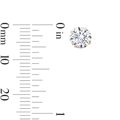 10K Solid Gold 6mm CZ Solitaire Studs