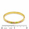 Thumbnail Image 1 of Child's 14K Tri-Tone Gold Fill Flower Bangle - 5.25"