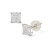 Thumbnail Image 0 of 5mm Square-Cut Cubic Zirconia Stud Earrings in 10K White Gold