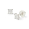 Thumbnail Image 0 of 4mm Square-Cut Cubic Zirconia Stud Earrings in 10K White Gold