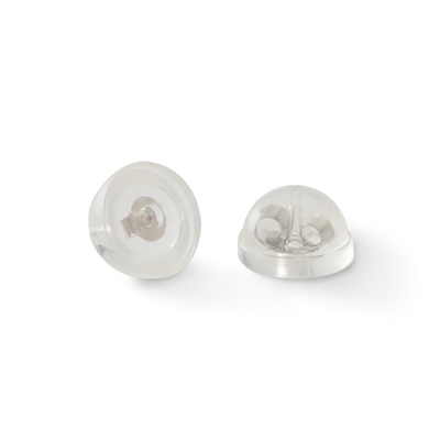4mm Square-Cut Cubic Zirconia Stud Earrings in 10K White Gold