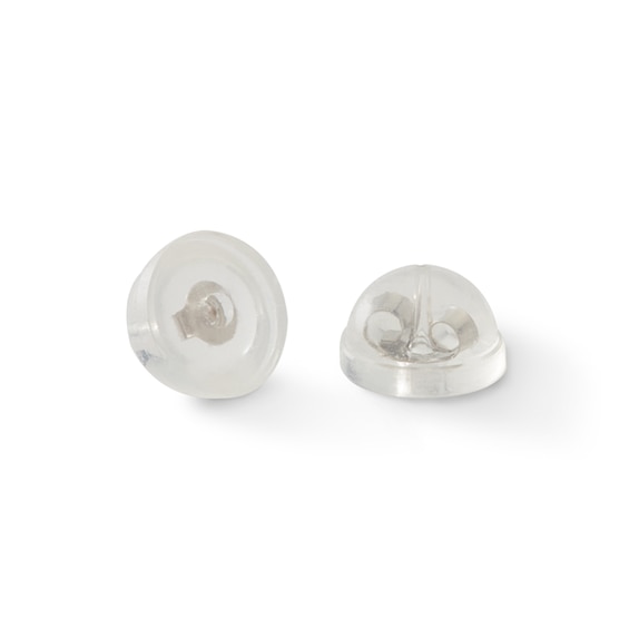 4mm Square-Cut Cubic Zirconia Stud Earrings in 10K White Gold