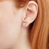 4mm Square-Cut Cubic Zirconia Stud Earrings in 10K White Gold