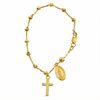 Thumbnail Image 0 of Child's 10K Gold Rosary Bracelet with Dangling Charms - 5.5"