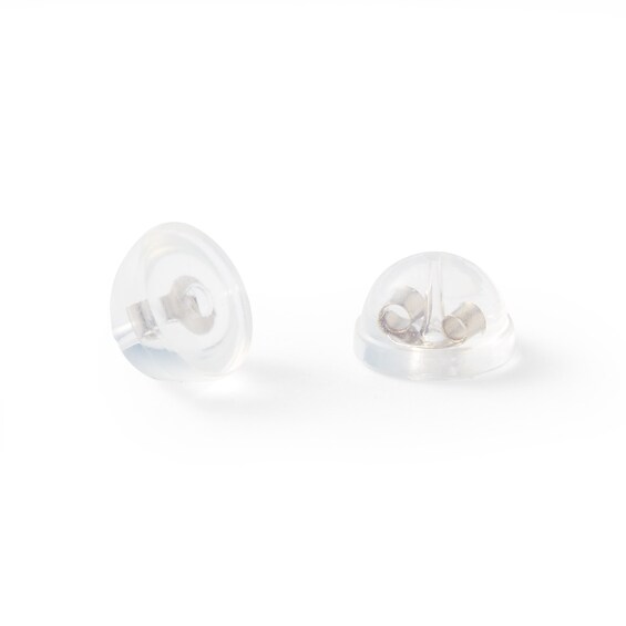 7mm Cubic Zirconia Stud Earrings in 10K White Gold