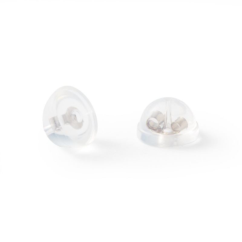 7mm Cubic Zirconia Stud Earrings in 10K White Gold