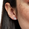7mm Cubic Zirconia Stud Earrings in 10K White Gold