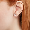 Thumbnail Image 2 of 10K Solid White Gold CZ Solitaire Studs
