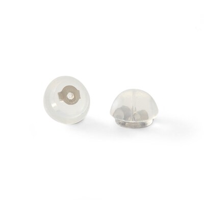 10K Solid White Gold 6mm CZ Solitaire Studs