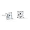 Thumbnail Image 0 of 6mm Square-Cut Cubic Zirconia Stud Earrings in 10K White Gold