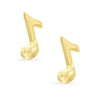 Thumbnail Image 1 of 10K Gold Music Note Stud Earrings