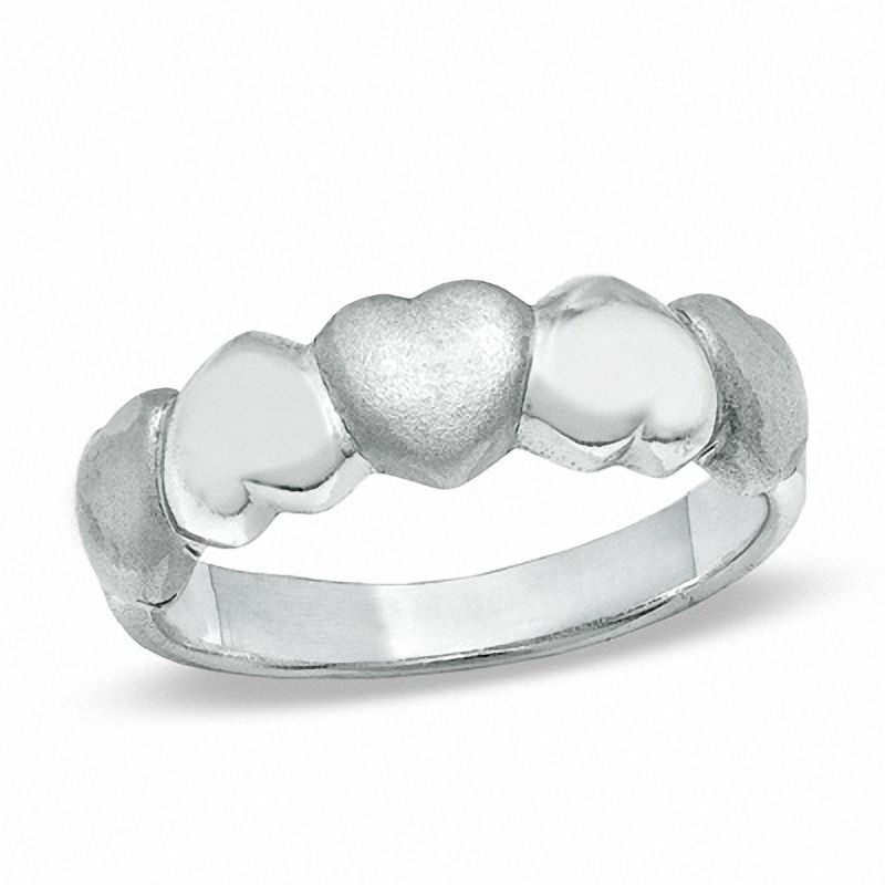 Child's Continuous Heart Ring in Sterling Silver - Size 4