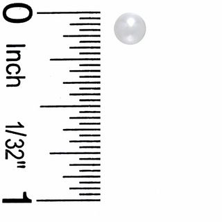 Child's 4mm White and Pink Freshwater Cultured Pearl Stud Earrings Set in Sterling Silver