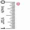 Thumbnail Image 2 of Child's 3mm Pink Cubic Zirconia Balls and Pink Enamel Heart Stud Earrings Set in Sterling Silver
