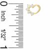 Thumbnail Image 2 of Child's Cubic Zirconia Open Heart Earrings in 10K Gold