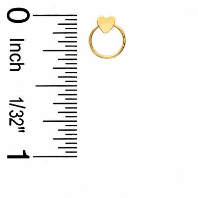 Child's 14K Gold Heart and Hoop Stud Earrings
