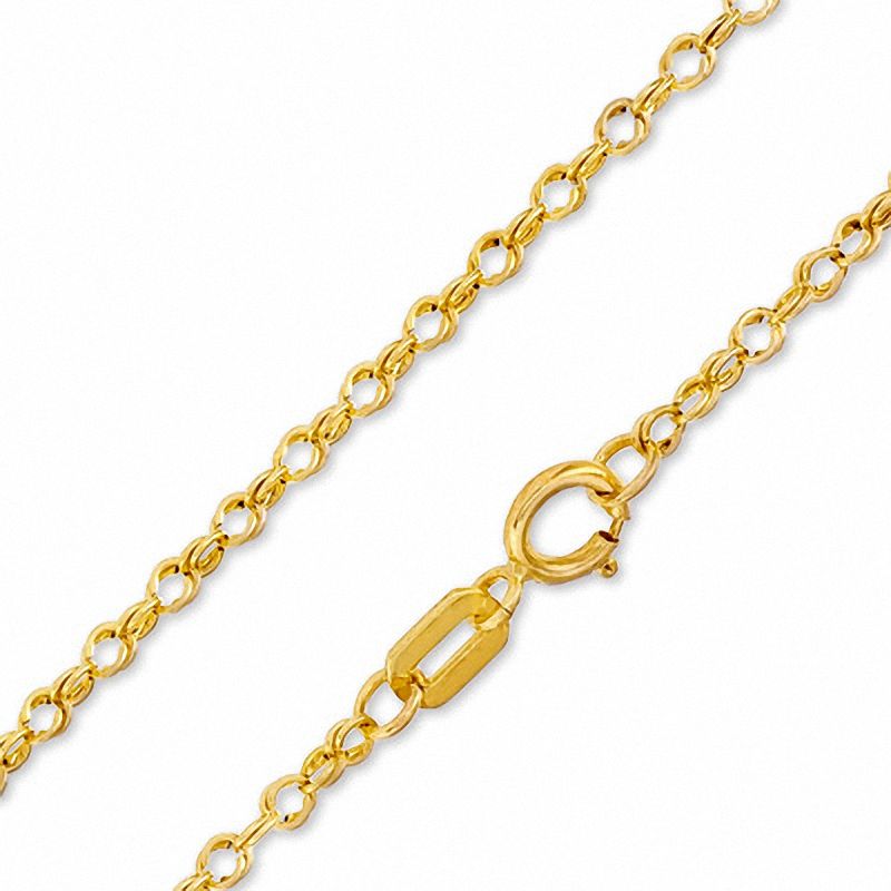 Main Image 1 of 014 Gauge Open Link Laser Rope Chain Necklace in 10K Gold - 18"
