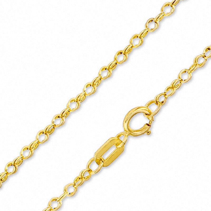 014 Gauge Open Link Laser Rope Chain Necklace in 10K Gold - 20"