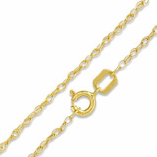 14K Gold 1.2mm Fashion Link Chain Necklace - 18"
