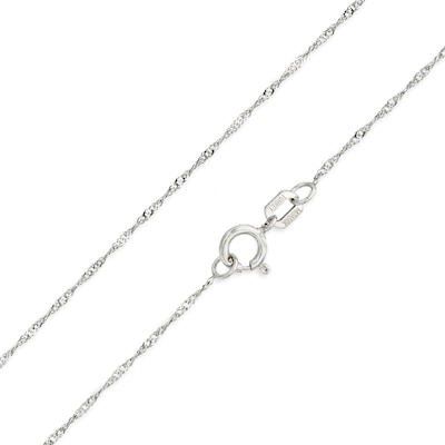 10K Gold 0.85mm Singapore Chain Necklace - 18"
