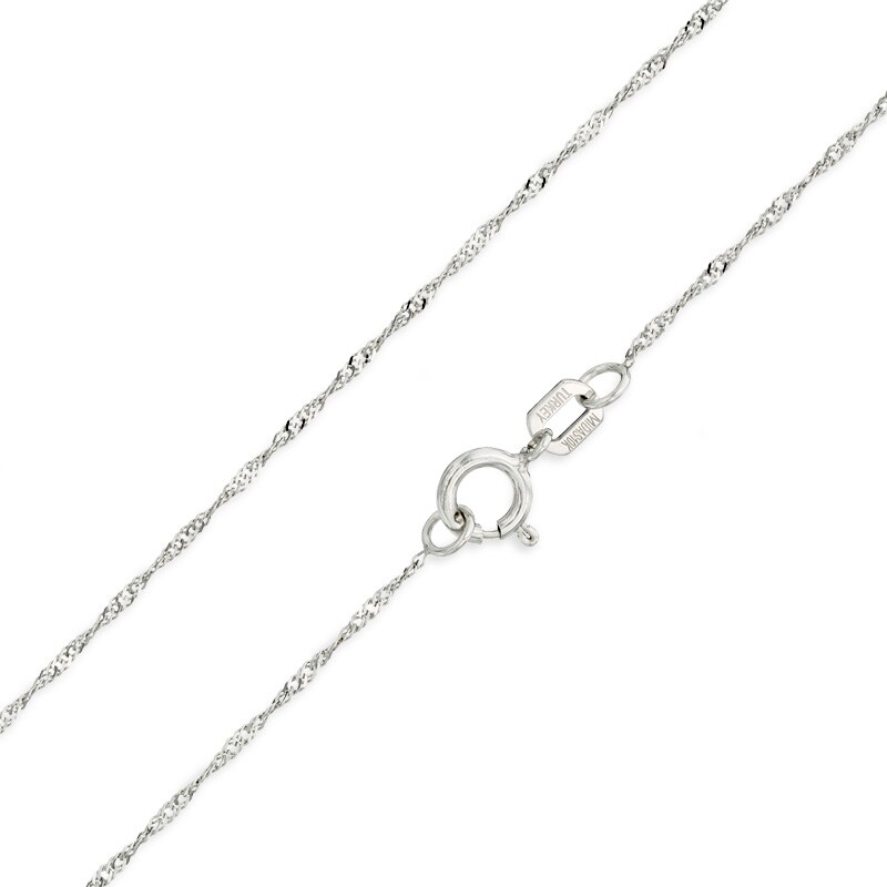 10K Gold 0.85mm Singapore Chain Necklace - 18"