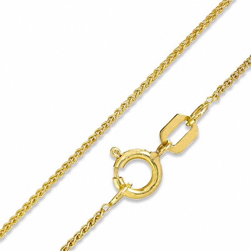 Main Image 1 of 10K Gold 020 Gauge Wheat Chain Necklace - 17"