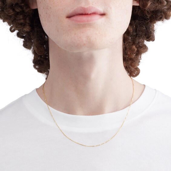 10K Solid Gold Sparkling Foxtail Chain - 18"