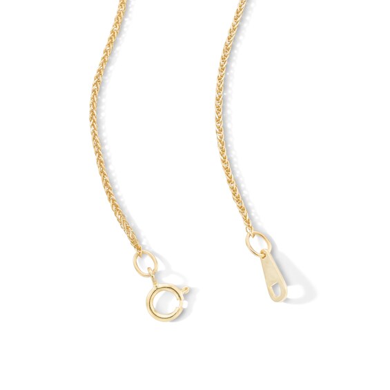 10K Solid Gold Sparkling Foxtail Chain - 18"