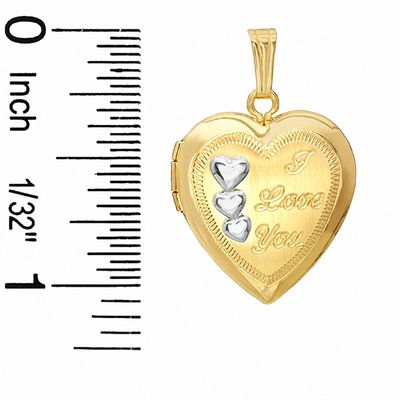14K Gold Fill "I Love You" Heart Locket Charm