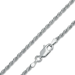 Made in Italy Child's 040 Gauge Rope Chain Necklace in Solid Sterling Silver - 15&quot;