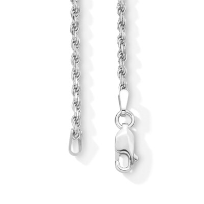 Made in Italy Child's 040 Gauge Rope Chain Necklace in Solid Sterling Silver - 15"