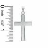 Medium Plain Cross Charm in Sterling Silver