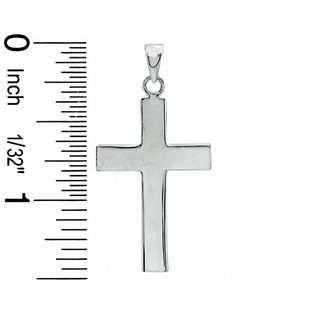 Medium Plain Cross Charm in Sterling Silver