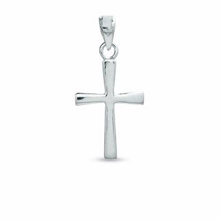 Sterling Silver Skinny Flare Cross Necklace Charm