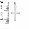 Thumbnail Image 2 of Skinny Flat Cross Charm in Sterling Silver