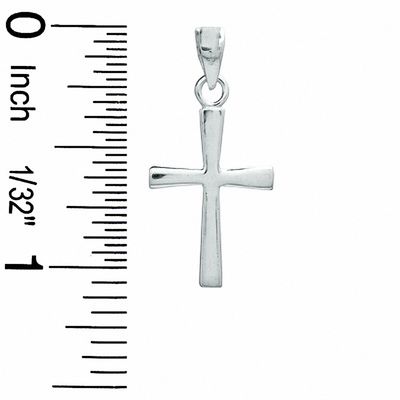 Sterling Silver Skinny Flare Cross Necklace Charm