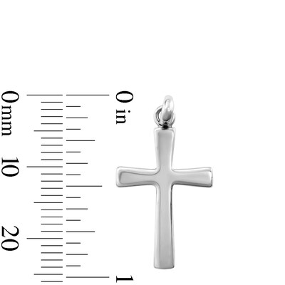 Sterling Silver Skinny Flare Cross Necklace Charm