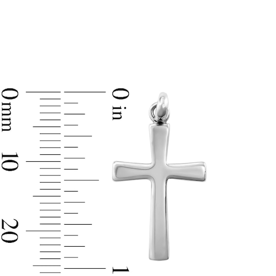 Sterling Silver Skinny Flare Cross Necklace Charm