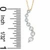 1/4 CT. T.W. Journey Diamond Seven Stone Pendant in 10K Gold - 16"