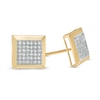 Thumbnail Image 1 of 1/5 CT. T.W. Diamond Framed Square Earrings in 10K Gold