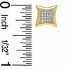 Thumbnail Image 2 of 1/10 CT. T.W. Diamond Micro Curve Frame Square Earrings in 10K Gold